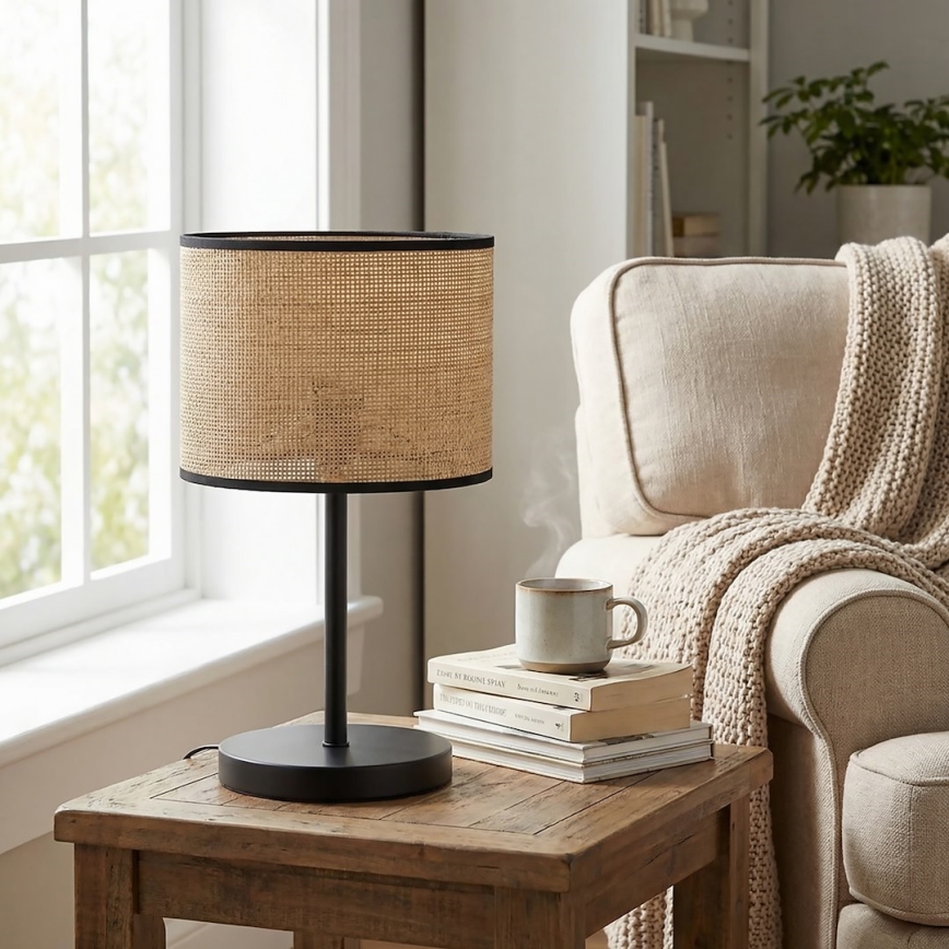 Stolná lampa ECO 1xE27/15W/230V béžová/ratan