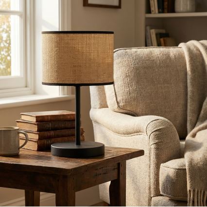 Stolná lampa ECO 1xE27/15W/230V béžová/ratan