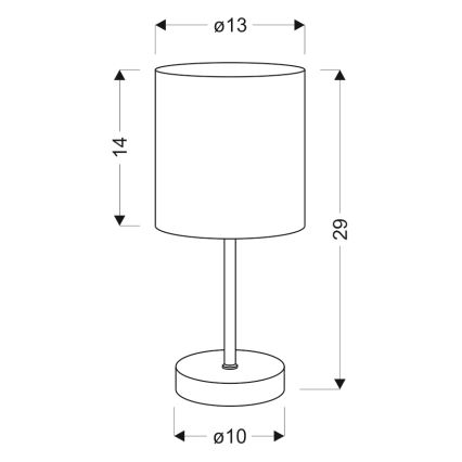 Stolná lampa EMILY 1xE14/40W/230V krémová/lesklý chróm