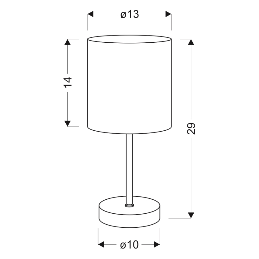 Stolná lampa EMILY 1xE14/40W/230V krémová/lesklý chróm