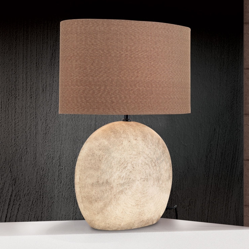 Stolná lampa ETHNO 1xE27/60W/230V keramika hnedá/béžová