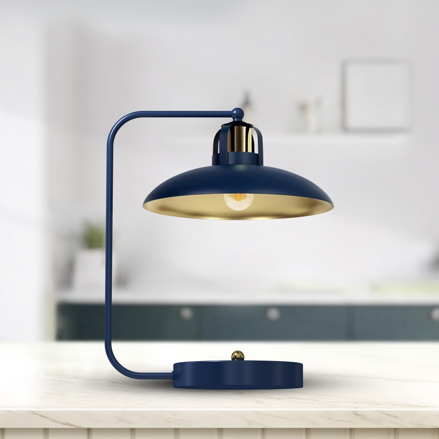 Stolná lampa FELIX 1xE27/60W/230V modrá