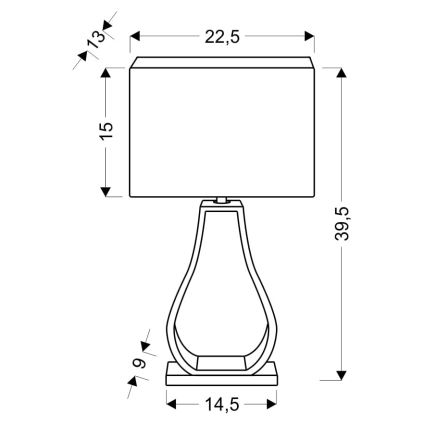 Stolná lampa FEMO 1xE14/40W/230V šedá/hnedá