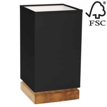Stolná lampa FIRE 1xE27/25W/230V dub/čierna – FSC certifikované