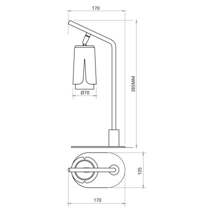 Stolná lampa FLOWER 1xGU10/8W/230V čierna