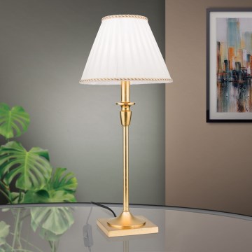 Stolná lampa FONSA 1xE27/60W/230V 61 cm biela/zlatá