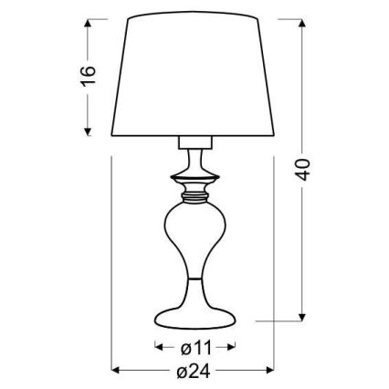 Stolná lampa GILLENIA 1xE27/60W/230V