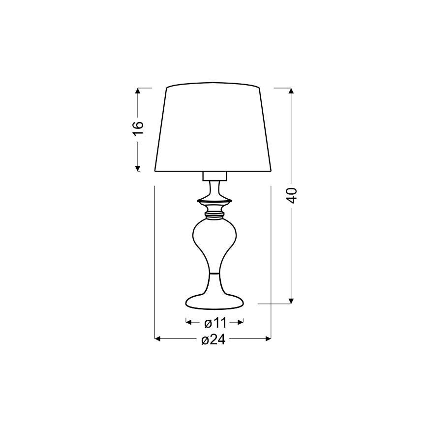Stolná lampa GILLENIA 1xE27/60W/230V