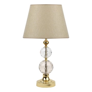 Stolná lampa GOLD CRYSTAL 1xE27/40W/230V béžová/zlatá