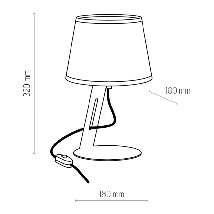 Stolná lampa GRACIA 1xE27/60W/230V biela