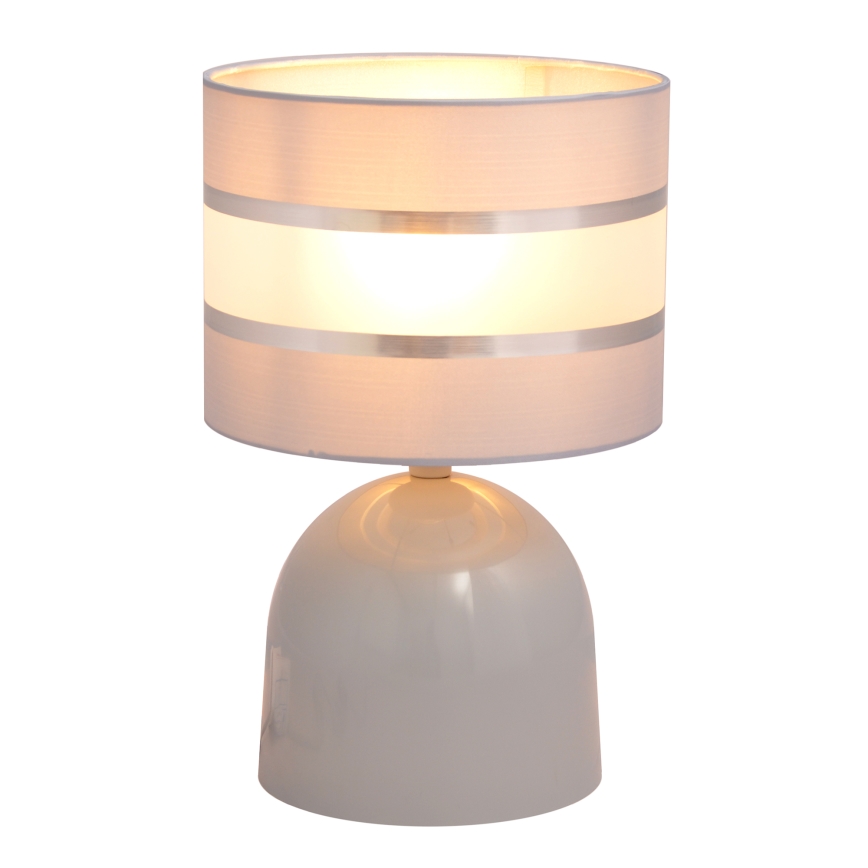 Stolná lampa HELEN 1xE27/15W/230V šedá/strieborná