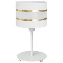 Stolná lampa HELEN 1xE27/60W/230V biela/zlatá