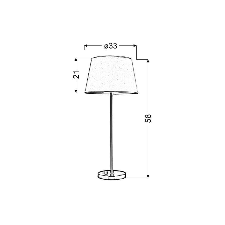 Stolná lampa IBIS 1xE14/40W/230V biela/matný chróm