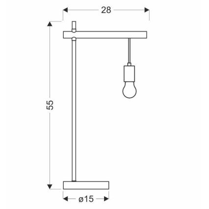 Stolná lampa IZZY 1xE27/60W/230V