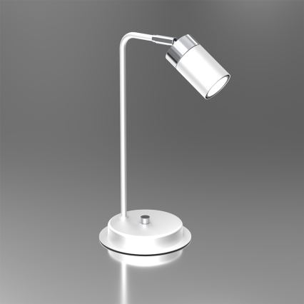 Stolná lampa JOKER 1xGU10/25W/230V biela/lesklý chróm