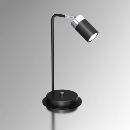 Stolná lampa JOKER 1xGU10/25W/230V čierna/lesklý chróm