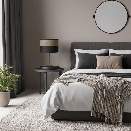 Stolná lampa KARBON 1xE27/15W/230V čierna/hnedá