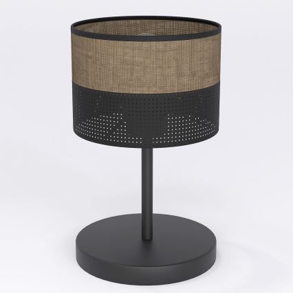 Stolná lampa KARBON 1xE27/15W/230V čierna/hnedá