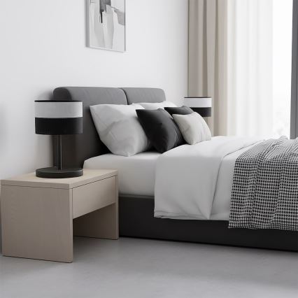 Stolná lampa KARBON 1xE27/15W/230V čierna/šedá