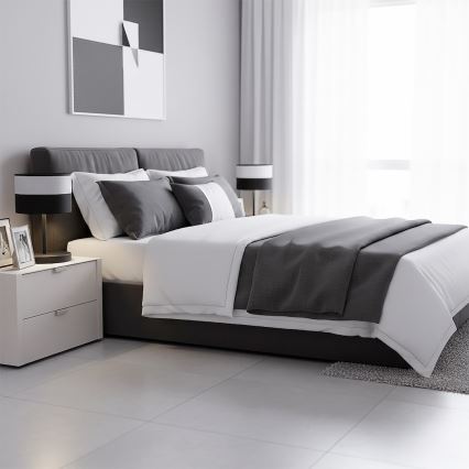 Stolná lampa KARBON 1xE27/15W/230V čierna/šedá