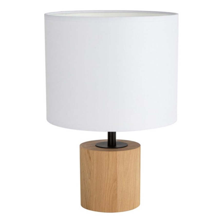 Stolná lampa KRETA 1xE27/25W/230V borovica/biela