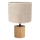 Stolná lampa KRETA 1xE27/25W/230V dub/béžová dub