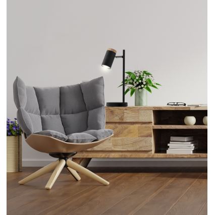 Stolná lampa LAGOS 1xGU10/15W/230V čierna/hnedá