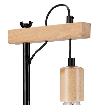 Stolná lampa LEON 1xE27/60W/230V buk - FSC certifikované