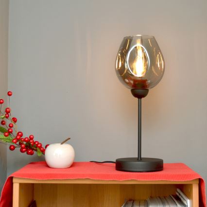 Stolná lampa LILI 1xE27/15W/230V čierna/šedá