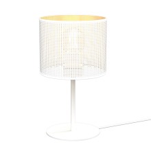 Stolná lampa LOFT SHADE 1xE27/60W/230V pr. 18 cm biela/zlatá