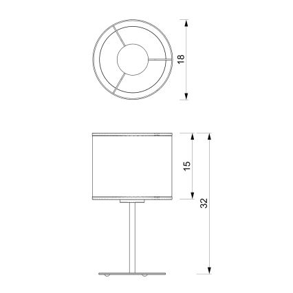 Stolná lampa LOFT SHADE 1xE27/60W/230V pr. 18 cm čierna/zlatá