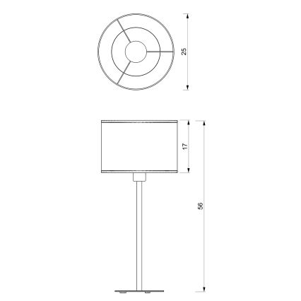 Stolná lampa LOFT SHADE 1xE27/60W/230V pr. 25 cm čierna