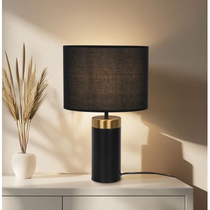 Stolná lampa LUCIANO 1xE27/40W/230V čierna/zlatá