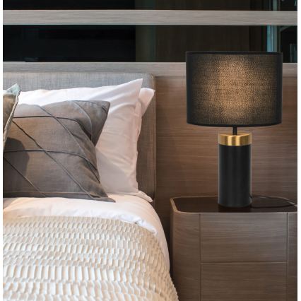 Stolná lampa LUCIANO 1xE27/40W/230V čierna/zlatá