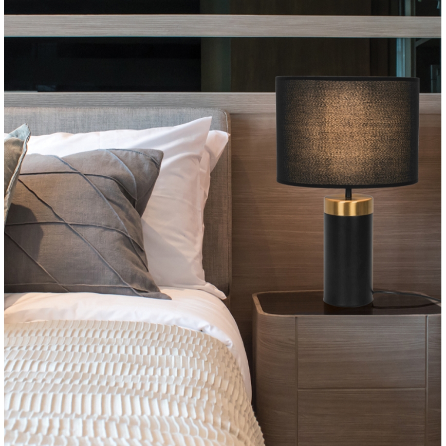 Stolná lampa LUCIANO 1xE27/40W/230V čierna/zlatá