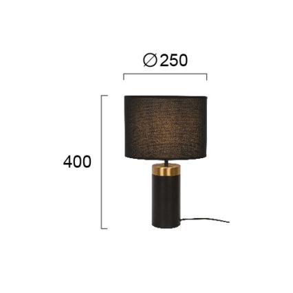 Stolná lampa LUCIANO 1xE27/40W/230V čierna/zlatá