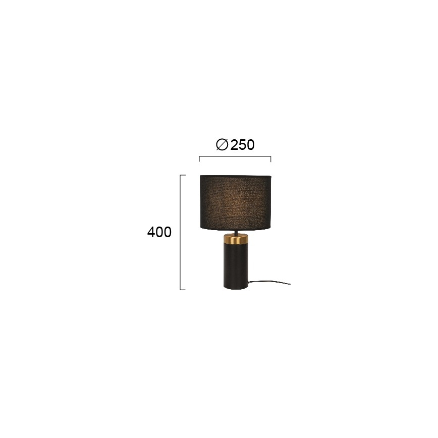 Stolná lampa LUCIANO 1xE27/40W/230V čierna/zlatá