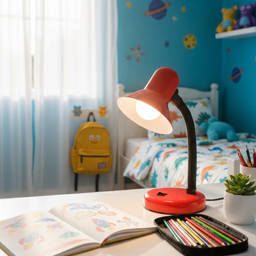 Stolná lampa MENTOR 1xE27/15W/230V červená