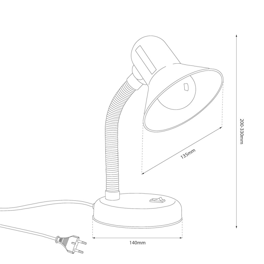 Stolná lampa MENTOR 1xE27/15W/230V červená