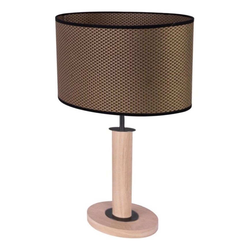 Stolná lampa MERCEDES 1xE27/40W/230V 46 cm hnedá/dub