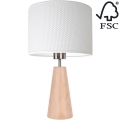 Stolná lampa MERCEDES 1xE27/40W/230V pr. 43 cm biela/dub – FSC certifikované