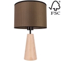 Stolná lampa MERCEDES 1xE27/40W/230V pr. 43 cm hnedá/dub – FSC certifikované