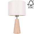 Stolná lampa MERCEDES 1xE27/40W/230V pr. 43 cm krémová/dub – FSC certifikované
