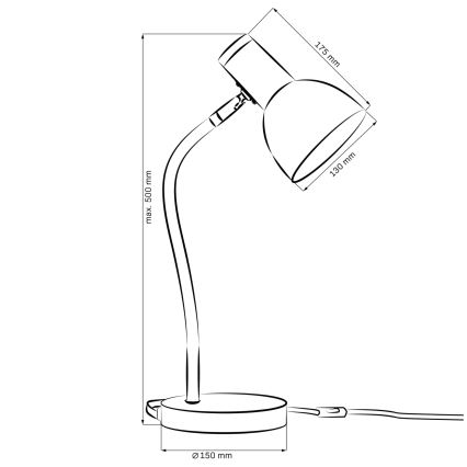 Stolná lampa MIMI 1xE27/10W/230V modrá