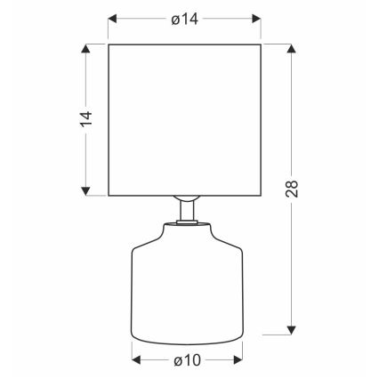 Stolná lampa MINOS 1xE14/40W/230V hnedá/biela