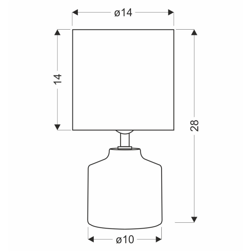 Stolná lampa MINOS 1xE14/40W/230V hnedá/biela
