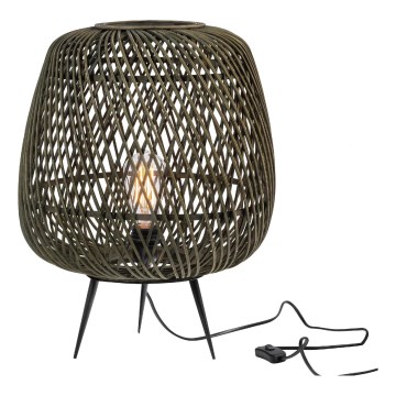 Stolná lampa MOZA 1xE27/60W/230V bambus zelená