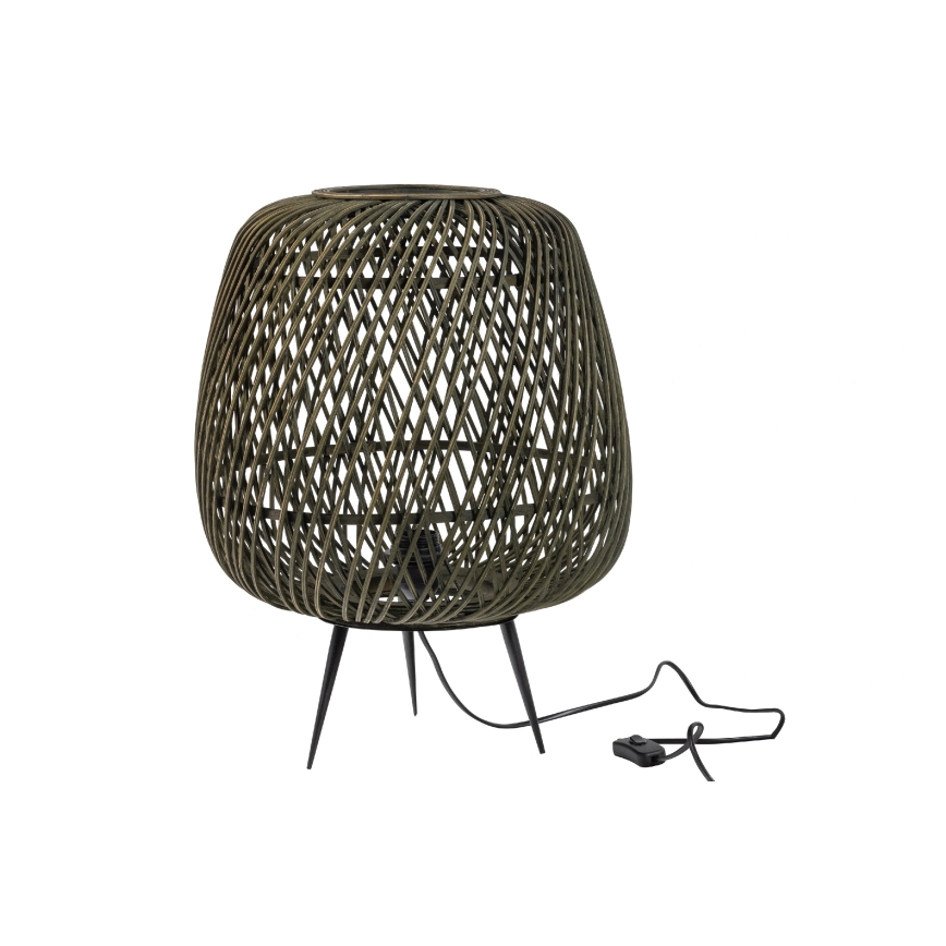 Stolná lampa MOZA 1xE27/60W/230V bambus zelená