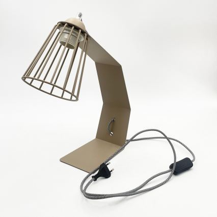 Stolná lampa NANDO 1xE27/15W/230V béžová