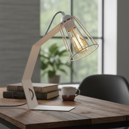 Stolná lampa NANDO 1xE27/15W/230V biela
